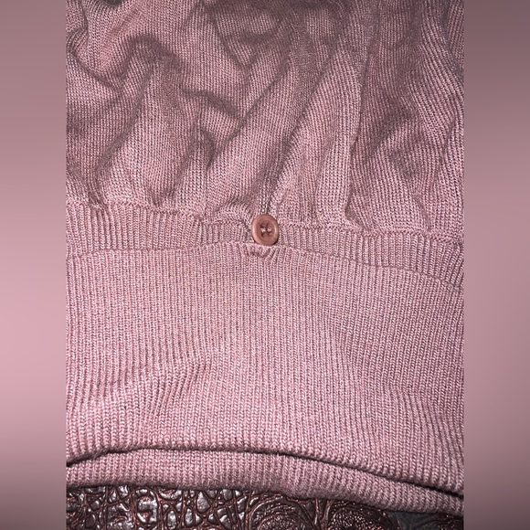 BCBGMaxazria sweater dress size M knit mauve bubble dress tapered on bottom LN - Picture 12 of 12